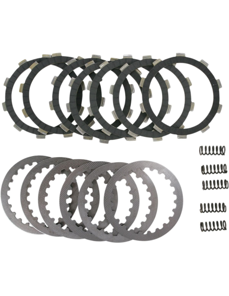 Kit disques d'embrayage garnis + disques lisses + ressorts EBC - DRCF Carbon Fiber - YAMAHA