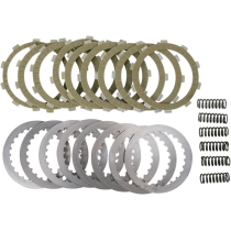 Kit disques d'embrayage garnis + disques lisses + ressorts EBC - SRK Aramid Fiber - HONDA