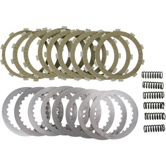 Kit disques d'embrayage garnis + disques lisses + ressorts EBC - SRK Aramid Fiber - HONDA
