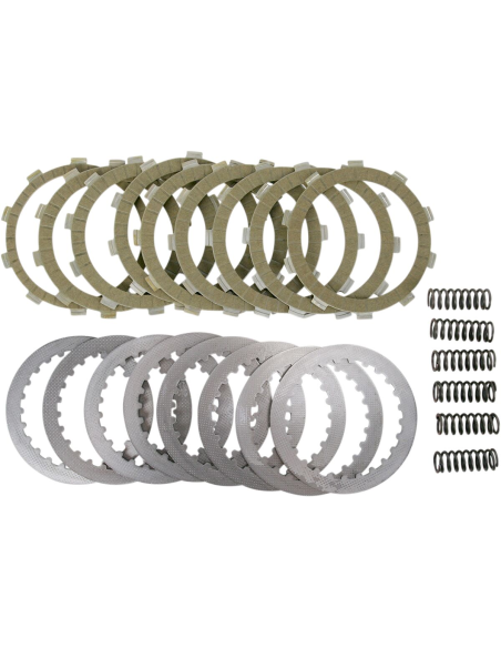 Kit disques d'embrayage garnis + disques lisses + ressorts EBC - SRK Aramid Fiber - HONDA