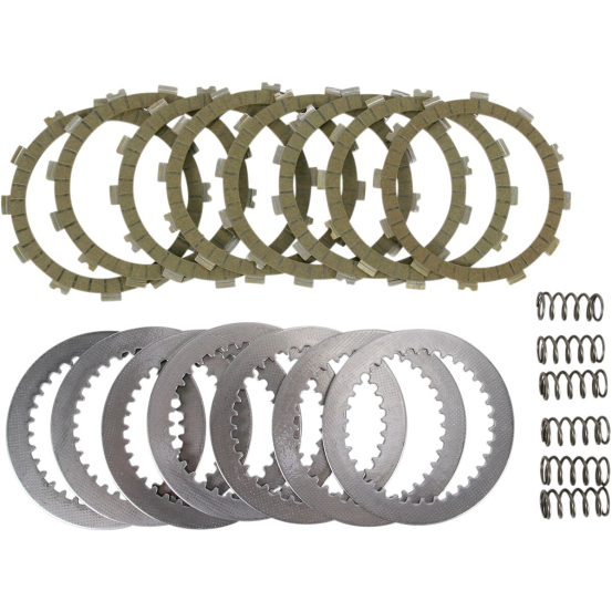 Kit disques d'embrayage garnis + disques lisses + ressorts EBC - SRK Aramid Fiber - KAWASAKI