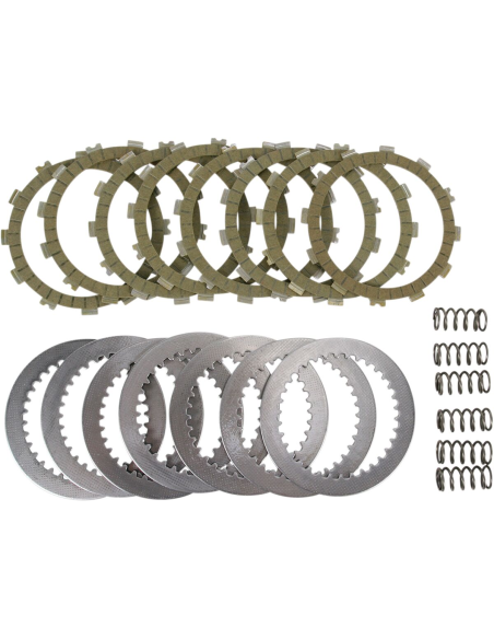Kit disques d'embrayage garnis + disques lisses + ressorts EBC - SRK Aramid Fiber - KAWASAKI