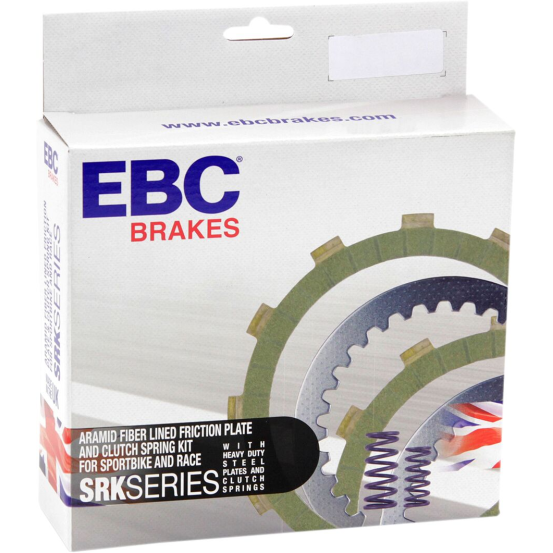 Kit disques d'embrayage garnis + disques lisses + ressorts EBC - SRK Aramid Fiber - SUZUKI