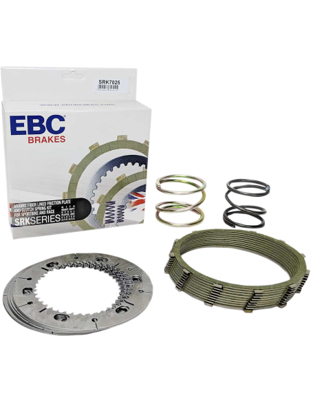 Kit disques d'embrayage garnis + disques lisses + ressorts EBC - SRK Aramid Fiber - HARLEY DAVIDSON