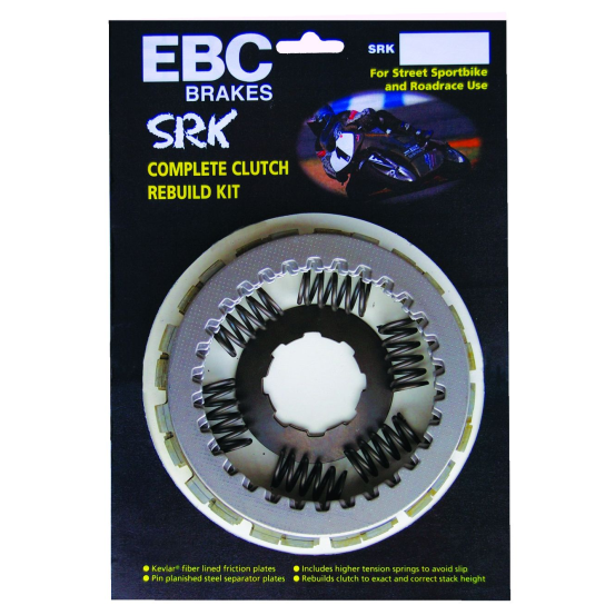 Kit disques d'embrayage garnis + disques lisses + ressorts EBC - SRK Aramid Fiber - KTM