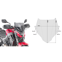 Bulle Givi 1176A CF MOTO - HONDA - KAWASAKI - Fumé