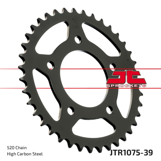 Couronne acier JT - 39 dents - Pas 520 - Réf JTR1075.39