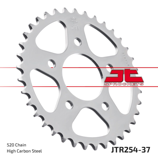 Couronne acier JT - 37 dents - Pas 520 - Réf JTR254.37