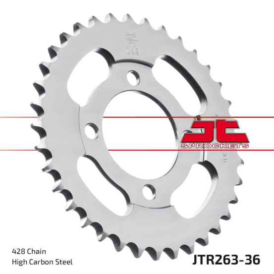 Couronne acier JT - 36 dents - Pas 428 - Réf JTR263.36