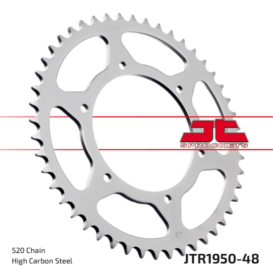 Couronne acier JT - 48 dents - Pas 520 - Réf JTR1950.48