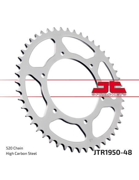 Couronne acier JT - 48 dents - Pas 520 - Réf JTR1950.48