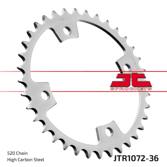 Couronne acier JT - 36 dents - Pas 520 - Réf JTR1072.36