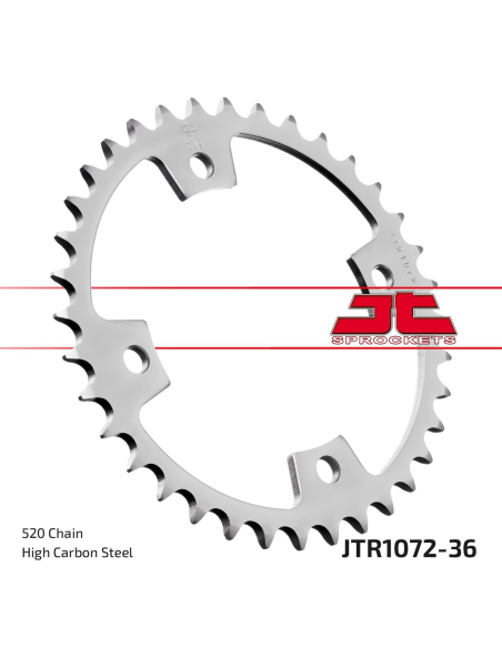 Couronne acier JT - 36 dents - Pas 520 - Réf JTR1072.36