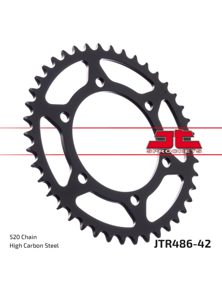 Couronne acier zinc noir JT - Pas 520 - Nombre de dents au choix