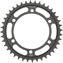 Couronne acier zinc noir JT - 40 dents - Pas 530 - Réf JTR499.40ZBK
