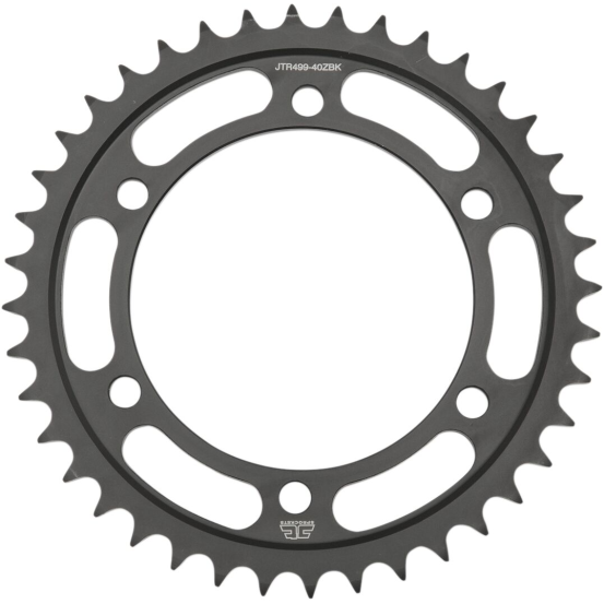 Couronne acier zinc noir JT - 40 dents - Pas 530 - Réf JTR499.40ZBK