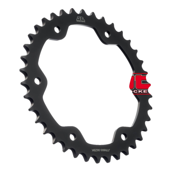 Couronne acier zinc noir JT - 38 dents - Pas 525 - Réf JTR893.38ZBK