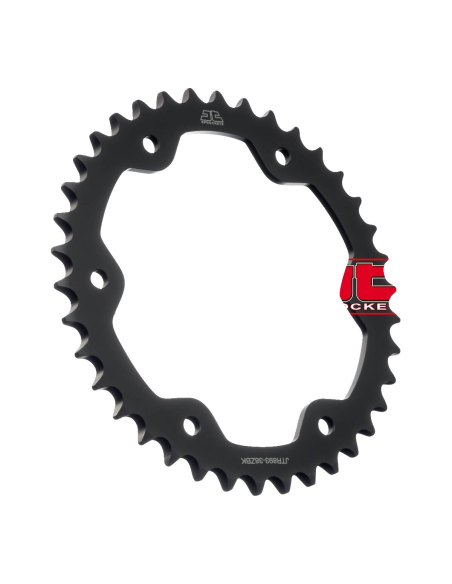 Couronne acier zinc noir JT - 38 dents - Pas 525 - Réf JTR893.38ZBK