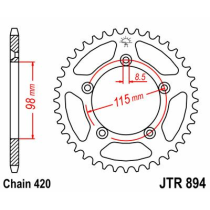 Couronne acier zinc noir JT - Pas 420 - Nombre de dents au choix