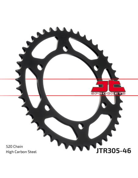 Couronne acier JT - 46 dents - Pas 520 - Réf JTR305.46