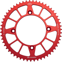 Couronne alu rouge JT - Pas 420 - Nombre de dents au choix