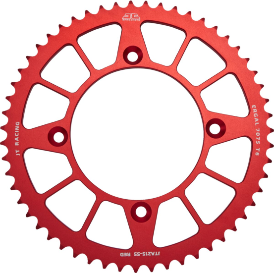 Couronne alu rouge JT - Pas 420 - Nombre de dents au choix