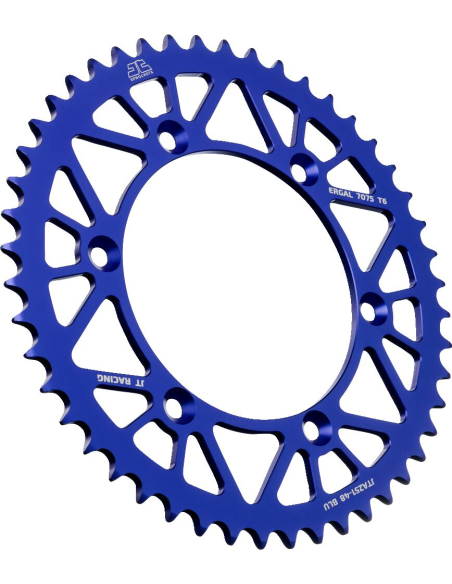 Couronne alu bleue JT - Pas 520 - Nombre de dents au choix