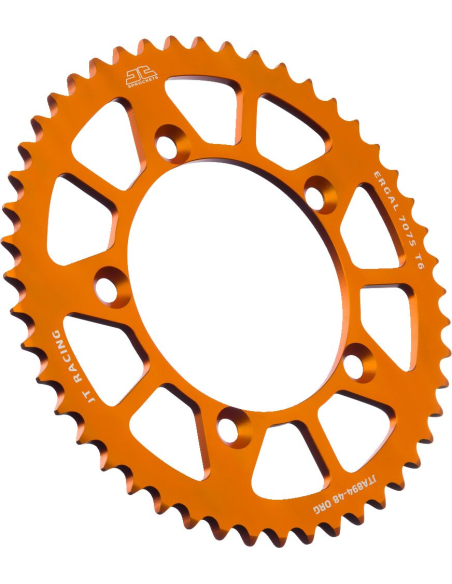 Couronne alu orange JT - Pas 420 - Nombre de dents au choix