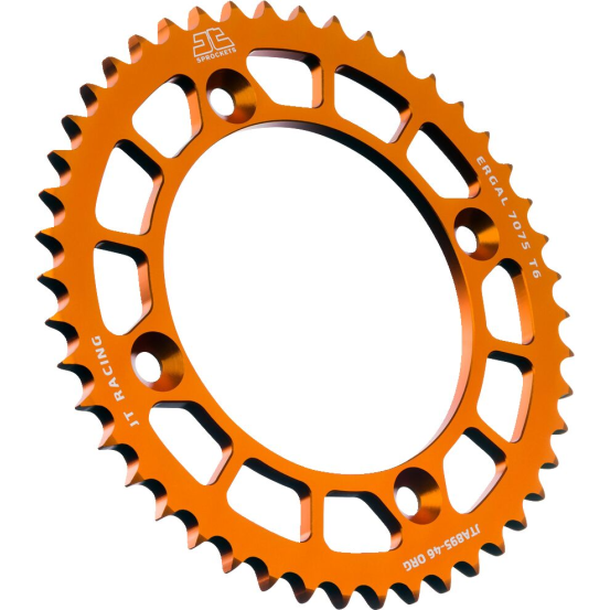 Couronne alu orange JT - Pas 428 - Nombre de dents au choix