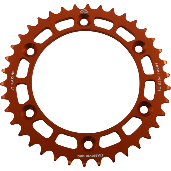 Couronne alu orange JT - Pas 520 - Nombre de dents au choix