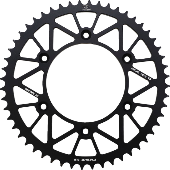 Couronne alu noire JT - 52 dents - Pas 520 - Réf JTA210.52BLK