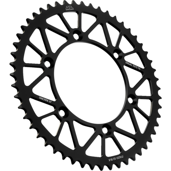 Couronne alu noire JT - 52 dents - Pas 520 - Réf JTA251.52BLK