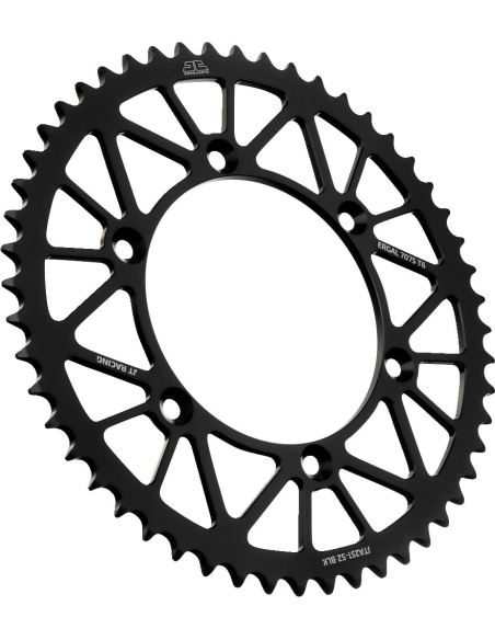 Couronne alu noire JT - 52 dents - Pas 520 - Réf JTA251.52BLK