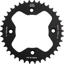 Couronne alu noire JT - 38 dents - Pas 520 - Réf JTA881.38BLK