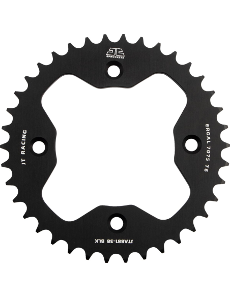 Couronne alu noire JT - 38 dents - Pas 520 - Réf JTA881.38BLK