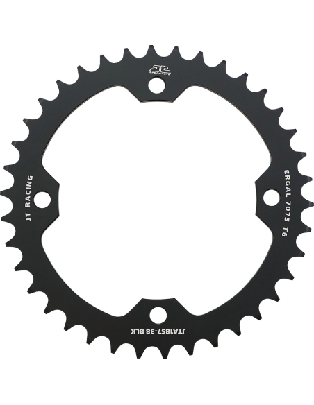 Couronne alu noire JT - 38 dents - Pas 520 - Réf JTA1857.38BLK