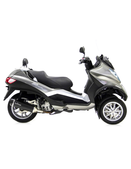 Silencieux LEOVINCE NERO GILERA FUOCO 500 2007 - 2015 - PIAGGIO MP3 LT/RST 400 - LT 500 SPORT/BUSINESS 2007 - 2012 Inox