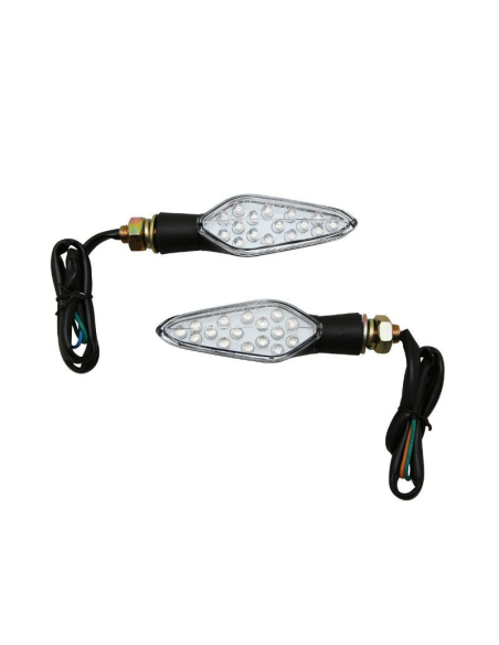 Paire de clignotants LED AVOC - Homologués CE - HIRO