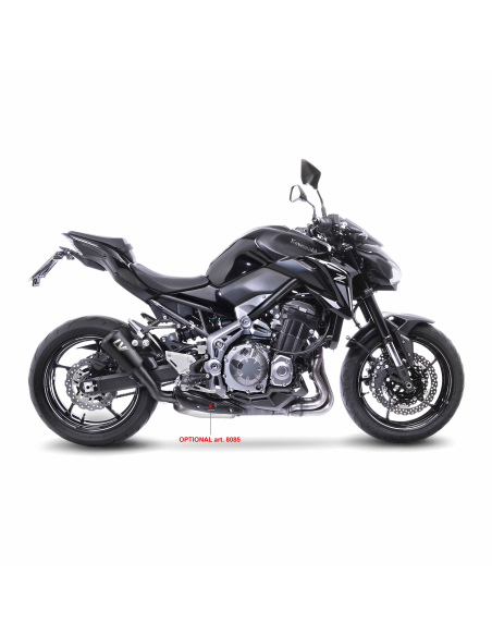 Silencieux LEOVINCE LV-10 KAWASAKI Z 900 2017 - 2019 Full -- 2017 - 2023 A2 Inox full Noir