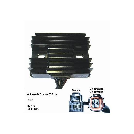 Régulateur TOURMAX Yamaha 600 FZ6 2004-2007 FZ6 S2 2007-2008 Fazer 2003-2007 500 T-Max 2001-2011