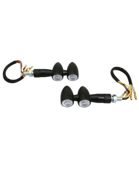 Paire de clignotants LED AVOC - Homologués CE - MINI OWA MAT