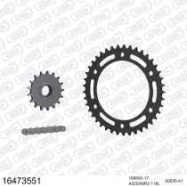 Kit chaine 525 AFAM - Couronne acier - Type de chaine au choix - BMW F 650 GS BOLTS 10.5MM 2006-2012