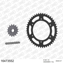 Kit chaine 520 AFAM - Couronne acier - Type de chaine au choix - BMW G 650 GS 2008-2015
