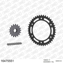 Kit chaine 525 AFAM - Couronne acier - Type de chaine au choix - BMW F 700 GS BOLTS 10.5MM 2011-2018