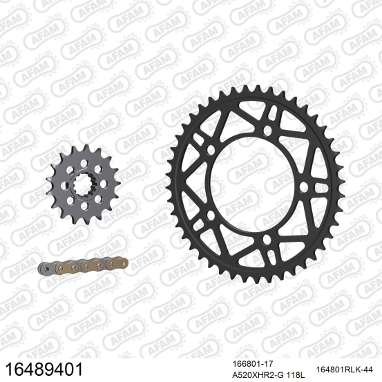 Kit chaine 520 AFAM - Couronne acier - Type de chaine au choix - BMW S 1000 RR RLK 2009-2011