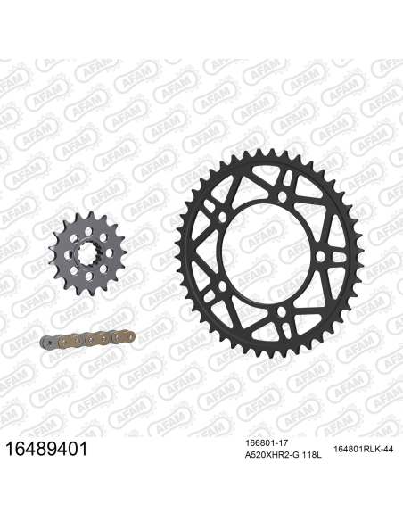 Kit chaine 520 AFAM - Couronne acier - Type de chaine au choix - BMW S 1000 RR RLK 2009-2011