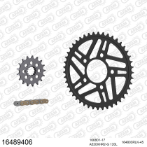 Kit chaine 520 AFAM - Couronne acier - Type de chaine au choix - RACE BMW S 1000 RR roues forgées 2014-2018
