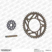 Kit chaine 525 AFAM - Couronne alu anti-boue - Type de chaine au choix - BMW S 1000 RR 2009-2011
