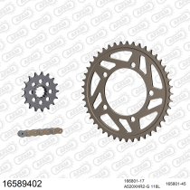 Kit chaine 520 AFAM - Couronne alu anti-boue - Type de chaine au choix - BMW S 1000 RR 2012-2014