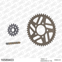 Kit chaine 520 AFAM - Couronne alu anti-boue - Type de chaine au choix - BMW S 1000 RR HP4 2013-2014